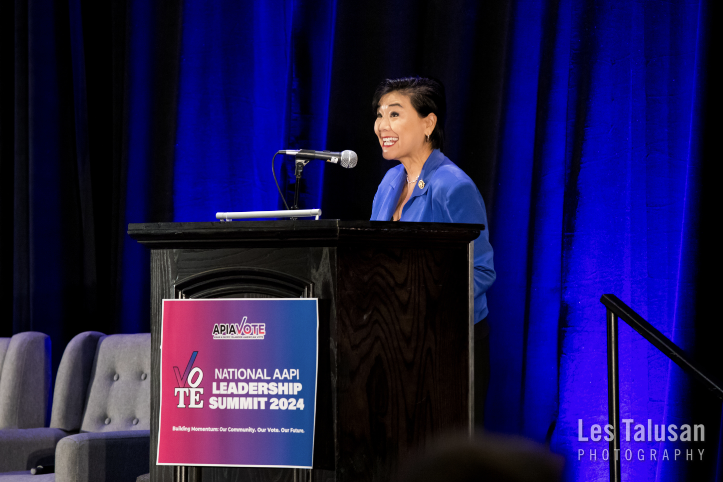 Representative Judy Chu speaks about the importance of the AAPI electorate.